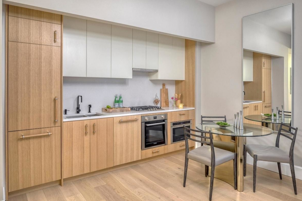 Modern Room with engineered wood flooring